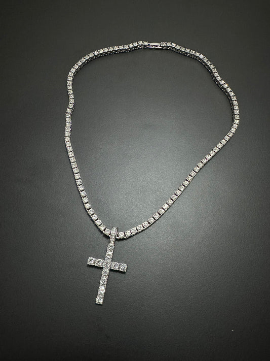 Colier Cross Silver